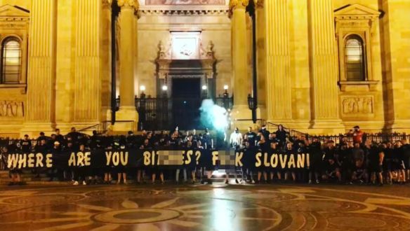 Budapest belvárosában keresték a Fradi huligánjai a szlovákokat