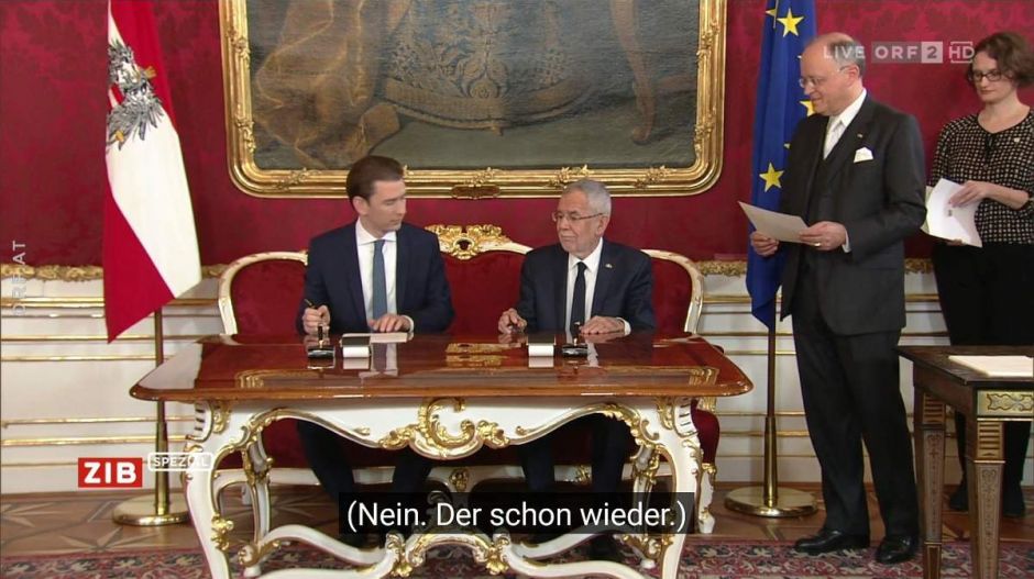 Véletlenül egy szappanopera szövegét vágták be az osztrák kormány beiktatása alá: nagyon vicces, mutatjuk!