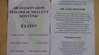 Civilek harca is lesz a józsefvárosi polgármesterválasztás