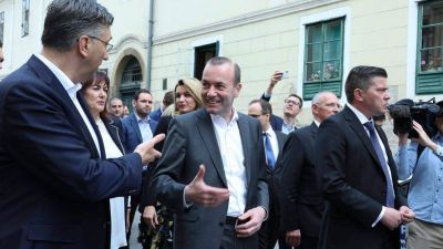 Merkel horvátul állt ki a nacionalizmus ellen Zágrábban – Manfred Weber és Andrej Plenković oldalán