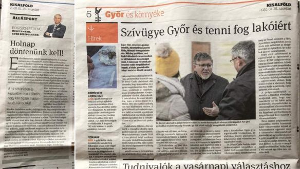 Név nélküli cikkben dicséri a Fidesz győri jelöltjét a Kisalföld