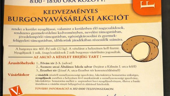 Olcsóbban osztja a fideszes önkormányzat a krumplit Budapest Belvárosában, mint Miskolcon