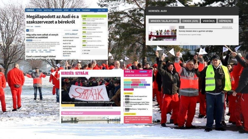 A kormánypárti sajtó egy része be sem számolt az audisok sztrájkjáról