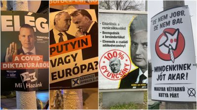 Plakátkampányban szinte csak egymásról beszél a két nagy tömb