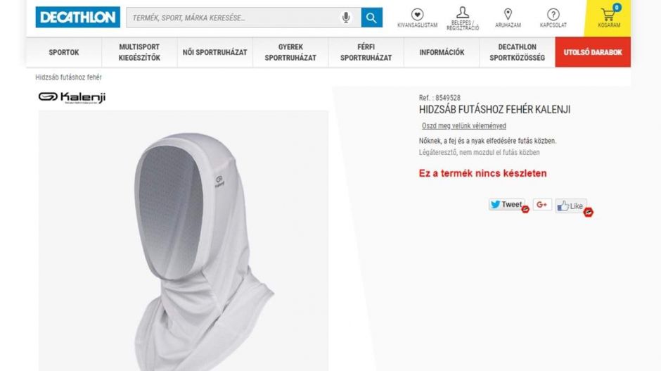 Futáshoz használatos hidzsábot akart piacra dobni a Decathlon, kiakadtak Franciaországban