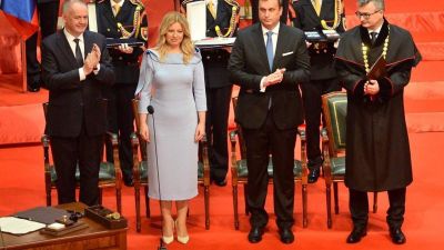 Beiktatták Čaputovát, magyarul is köszönetet mondott