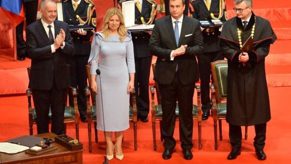 Beiktatták Čaputovát, magyarul is köszönetet mondott