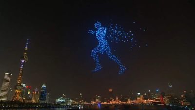 Előre felvett videó volt a sanghaji drónos tűzijáték szilveszterkor