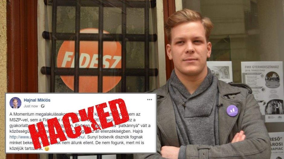 Meghekkelték a momentumos Hajnal Miklós politikusi Facebook-oldalát